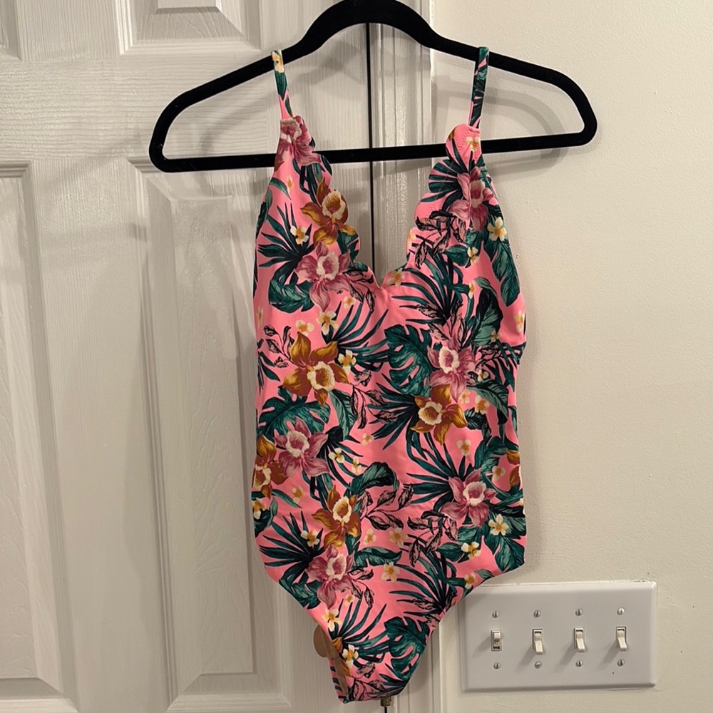 Floral Pink One-Piece Swimsuit